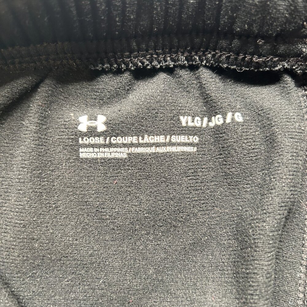 Under Armour Storm Athletic Pants Boys Youth LG Black/Gray Sports Comfortable - Picture 2 of 13